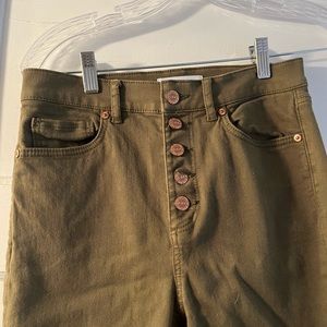 Army green loft jeans